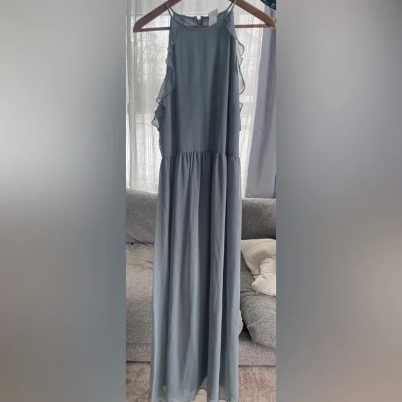 H&M Light Blue Ruffle Dress - Picture 2 of 5